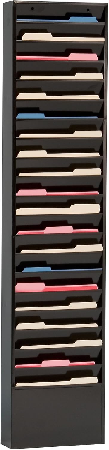 Durham 411-08 Black Cold Rolled Steel Special Purpose Literature Storage Rack, 13-1/4