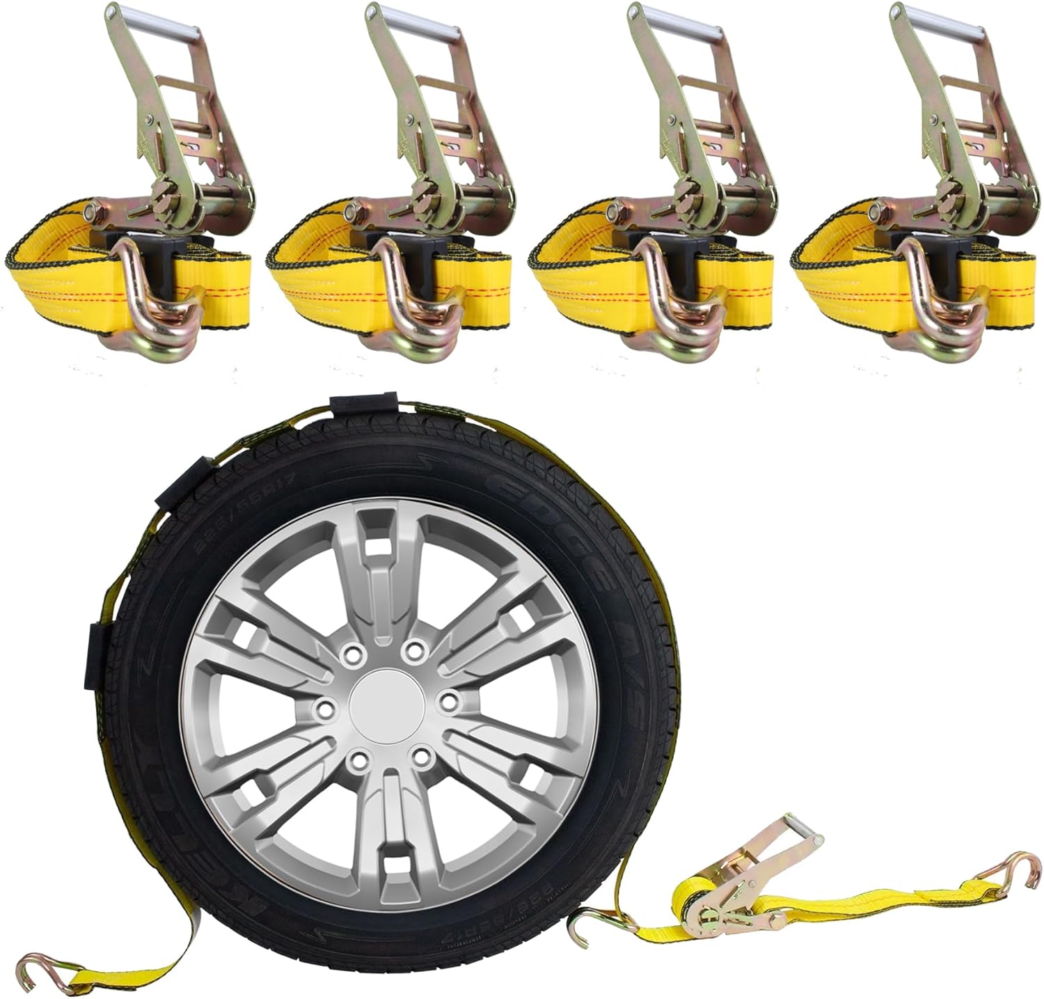 Car Tie Down Straps for Trailers 4 Pack - 2