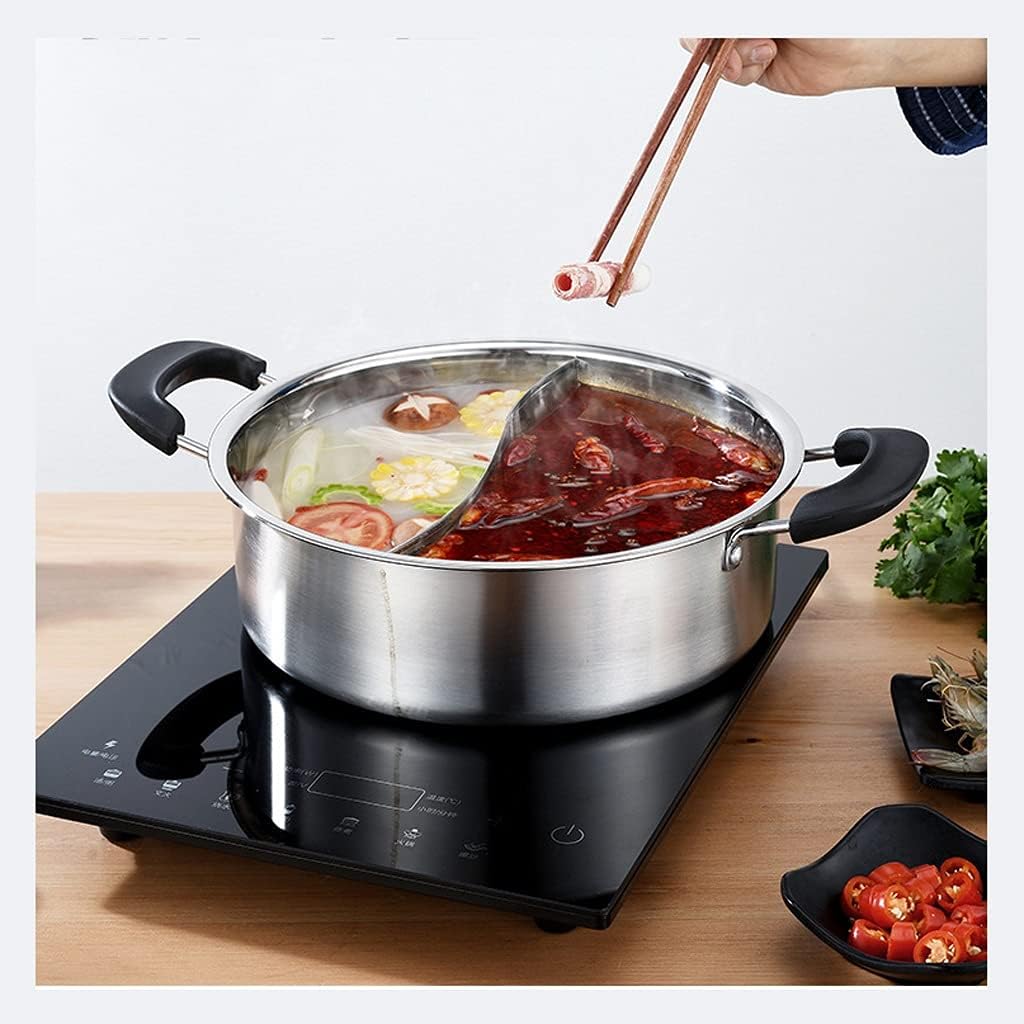 304 Stainless Steel Pot Soup Hot Household Ear Anti-scalding Large-capacity Mandarin Duck Induction Cooker Gas