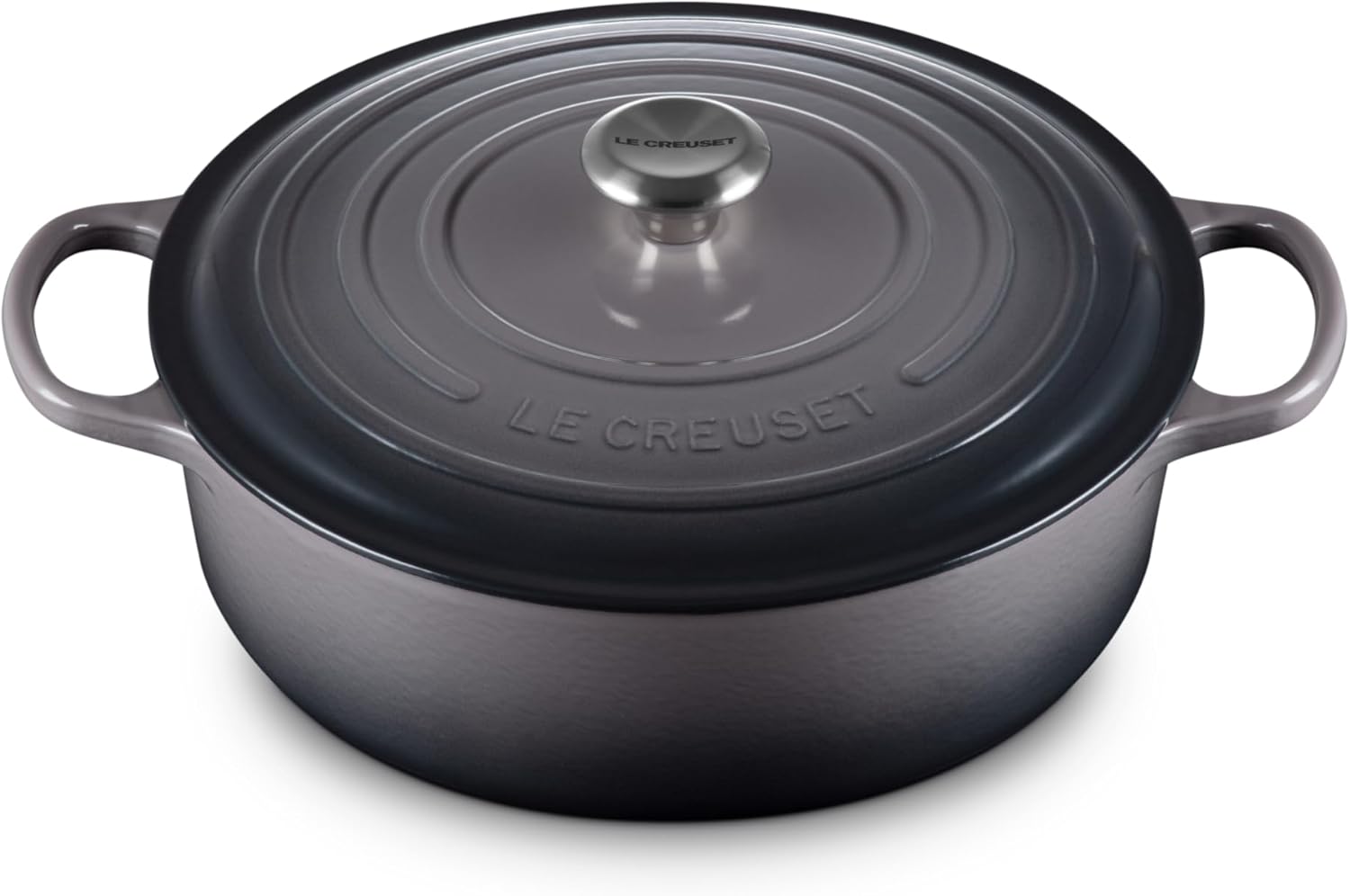 Le Creuset Enameled Cast Iron Signature Round Wide Dutch Oven, 6.75 qt., Oyster