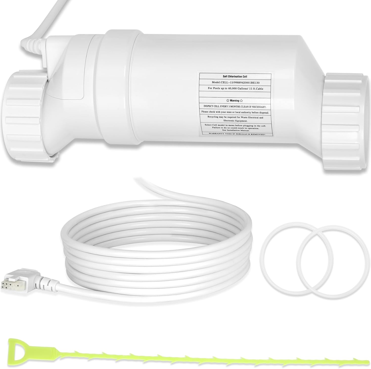 T-Cell-15 Salt Cell Generator for Inground Swimming Pool Up to 40k Gallons, Compatible with Hayward Aquarite, Aquarite Pro & Swimpure Plus Salt Chlorine Generator Systems, Replace Tcell940