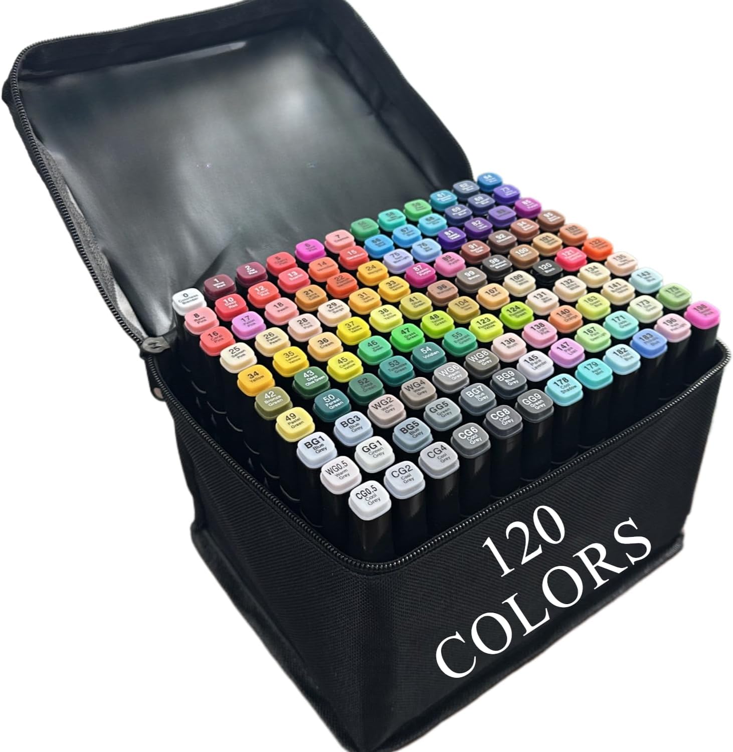 262-Color Dual-Tip Alcohol Markers Set with Shoulder Bag - Alcohol-Based Art Markers for Coloring, Drawing & Sketching -Gift for Kids, Teens, Artists