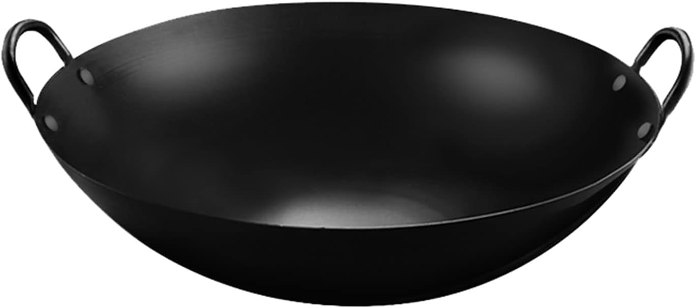 Cast Iron Wok, Double Ear Iron Wok, Household and Commercial Wok,60Cm,50cm