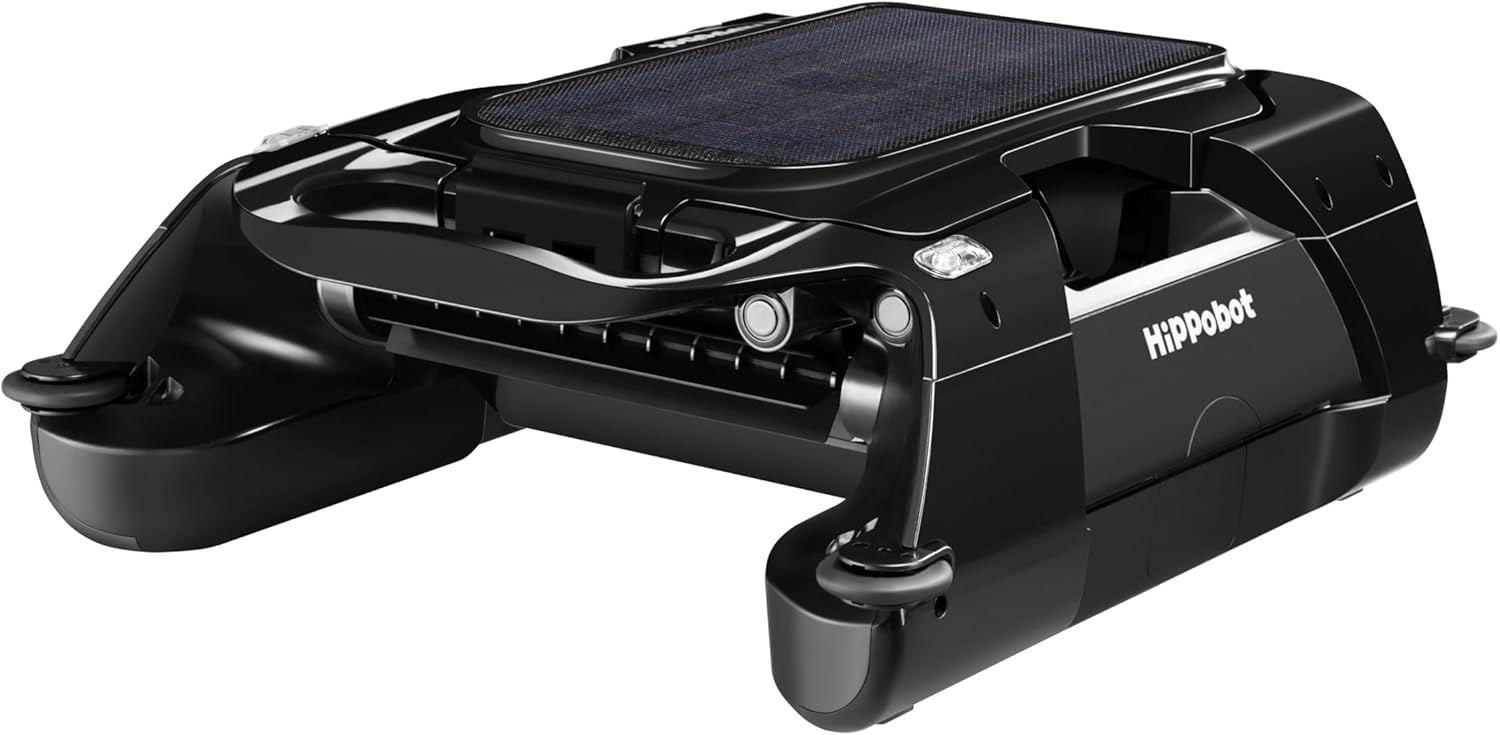 H1 Solar Powered Pool Skimmer Robot, Automatic Cordless Cleaner for Inground & Above Ground Pools, Robotic Surface Cleaner with Leaf Basket, Wireless, Solar-Powered