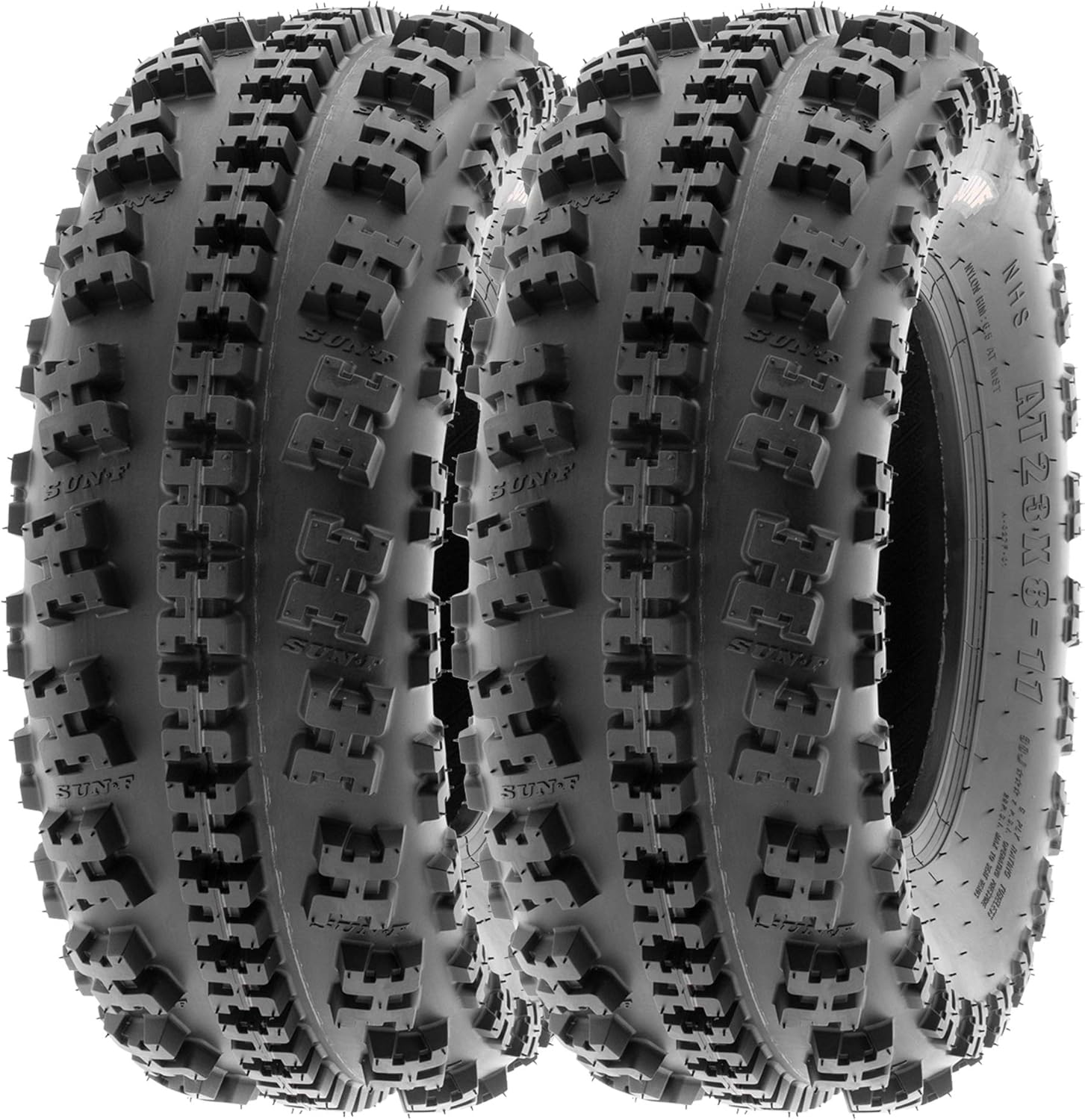SunF 20x7-8 ATV UTV Knobby Tire 20x7x8 Sport Race 6 PR A027 - PAIR of 2