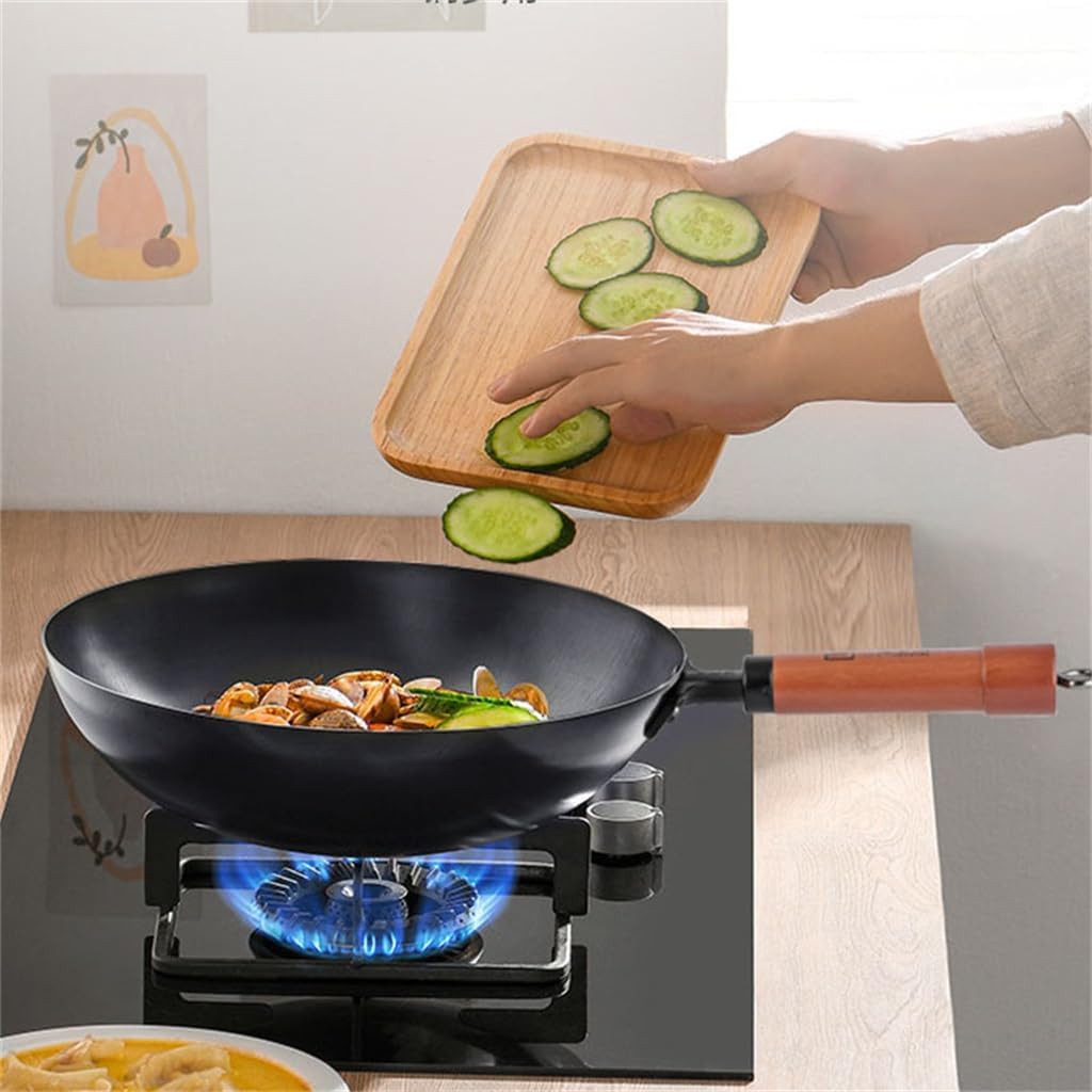 Non-rusting Household Frying Pan Lightweight Uncoated High Purity Iron Old-fashioned Non-stick