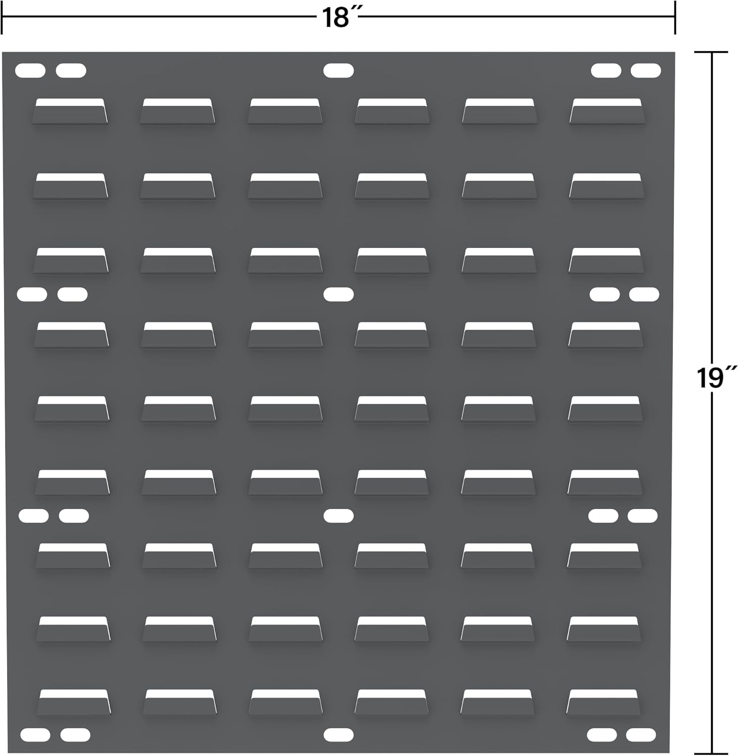 Akro-Mils 30618 Louvered Steel Wall Mount Panel Garage Organizer for Hanging AkroBin Storage Bins, 18-Inch W x 19-Inch H, White, 4 Pack