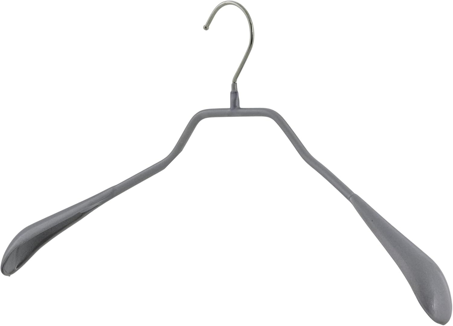 Mawa Narrow Petite Clothing Hangers, Steel Hanger with Non-Slip Coating, for Shirts, Dresses, Suits, Pants, Skirts, Camisoles, Jackets, 360-degree Rotatable Hook, Set of 50, Silver