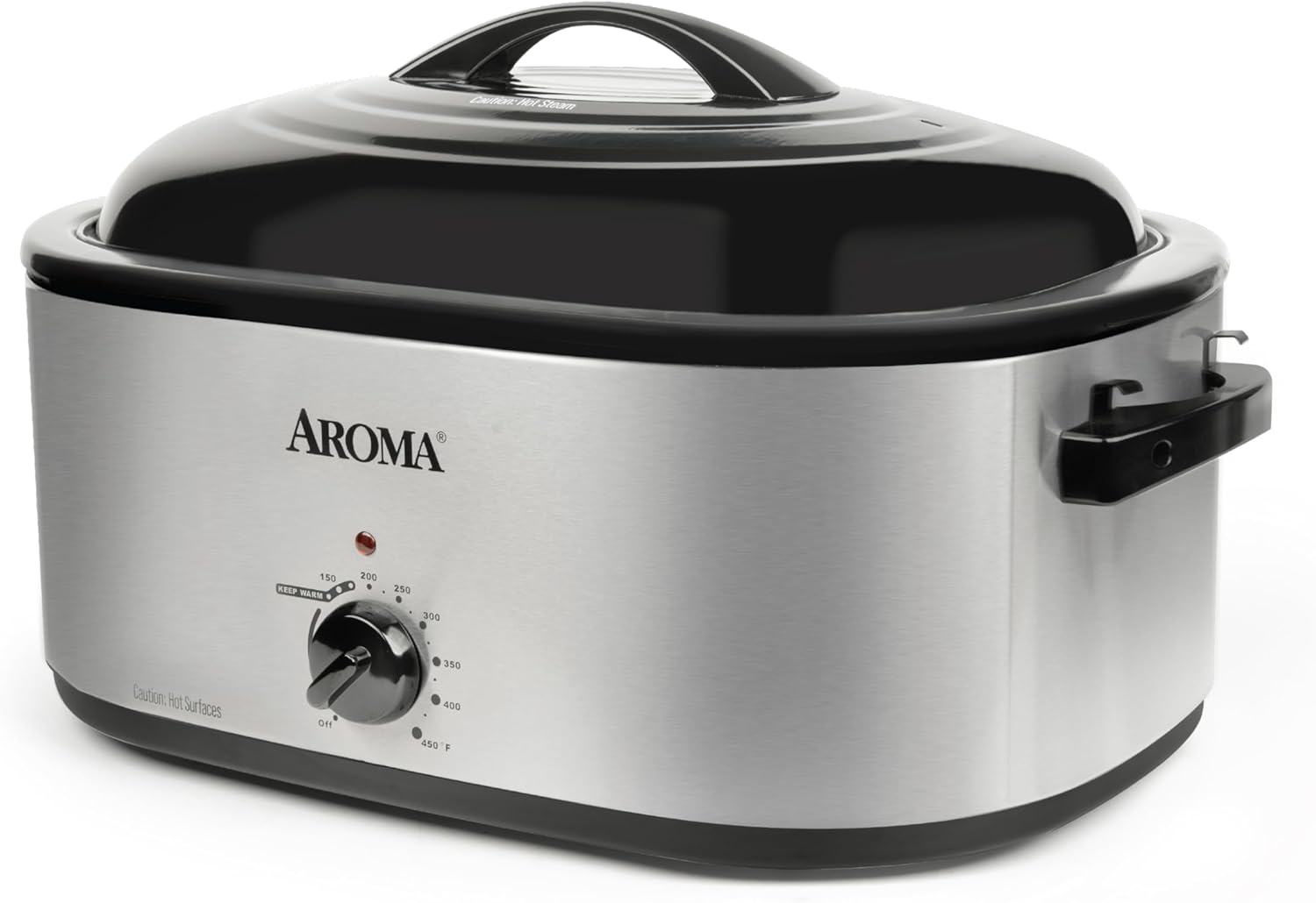AROMA 22Qt. Roaster Oven with self basting lid stainless steel