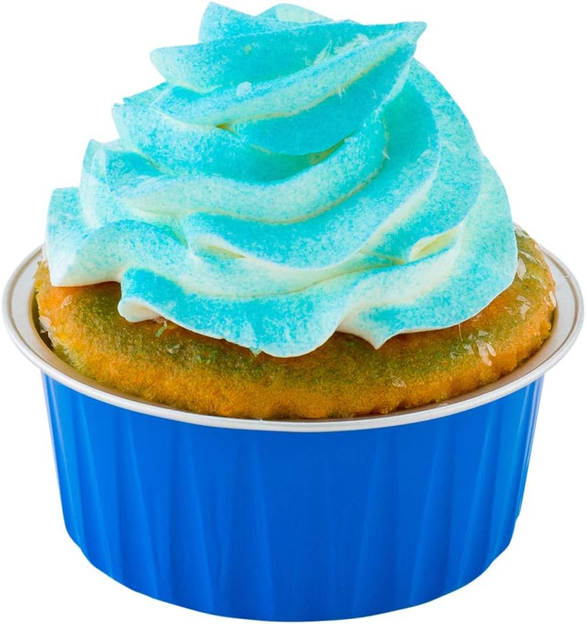 Restaurantware 4 Ounce Disposable Ramekins 100 Round Creme Brulee Disposable Cups - Oven-Safe For Cupcakes And Muffins White Aluminum Disposable Baking Cups Freezer-Safe Lids Sold Separately