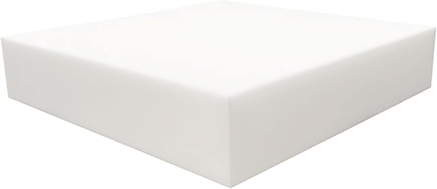 Foamy Foam 6Pack High Density 3 inch Thick, 24 inch Wide, 24 inch Long Upholstery Foam, Cushion Replacement