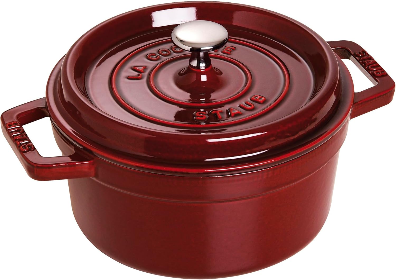 Staub Cast Iron 2.75-qt Round Cocotte - Grenadine, Made in France