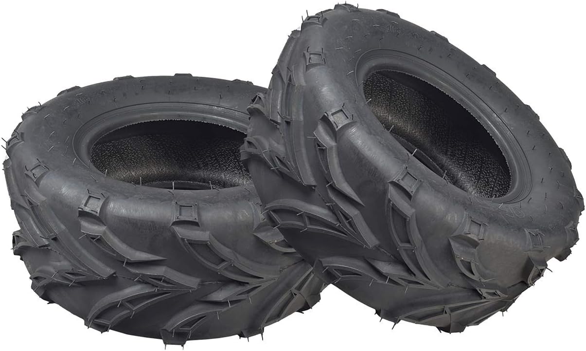 AlveyTech Replacement Rear Tire for the Coleman KT196 ATV (Set of 2) - Replacement 16x6-8 Sizes Tubeless Pneumatic Tires V-Tread Design Superior Traction, Dirt Bikes, Scooter, Mini Bike, 2-Wheelers