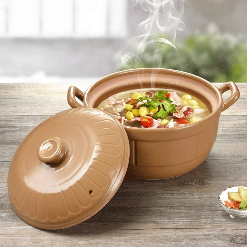 Household Kitchen Soup Pot High Temperature Flame Ceramic Cooking Steamer Casserole Multifunctional Cookware(Small)