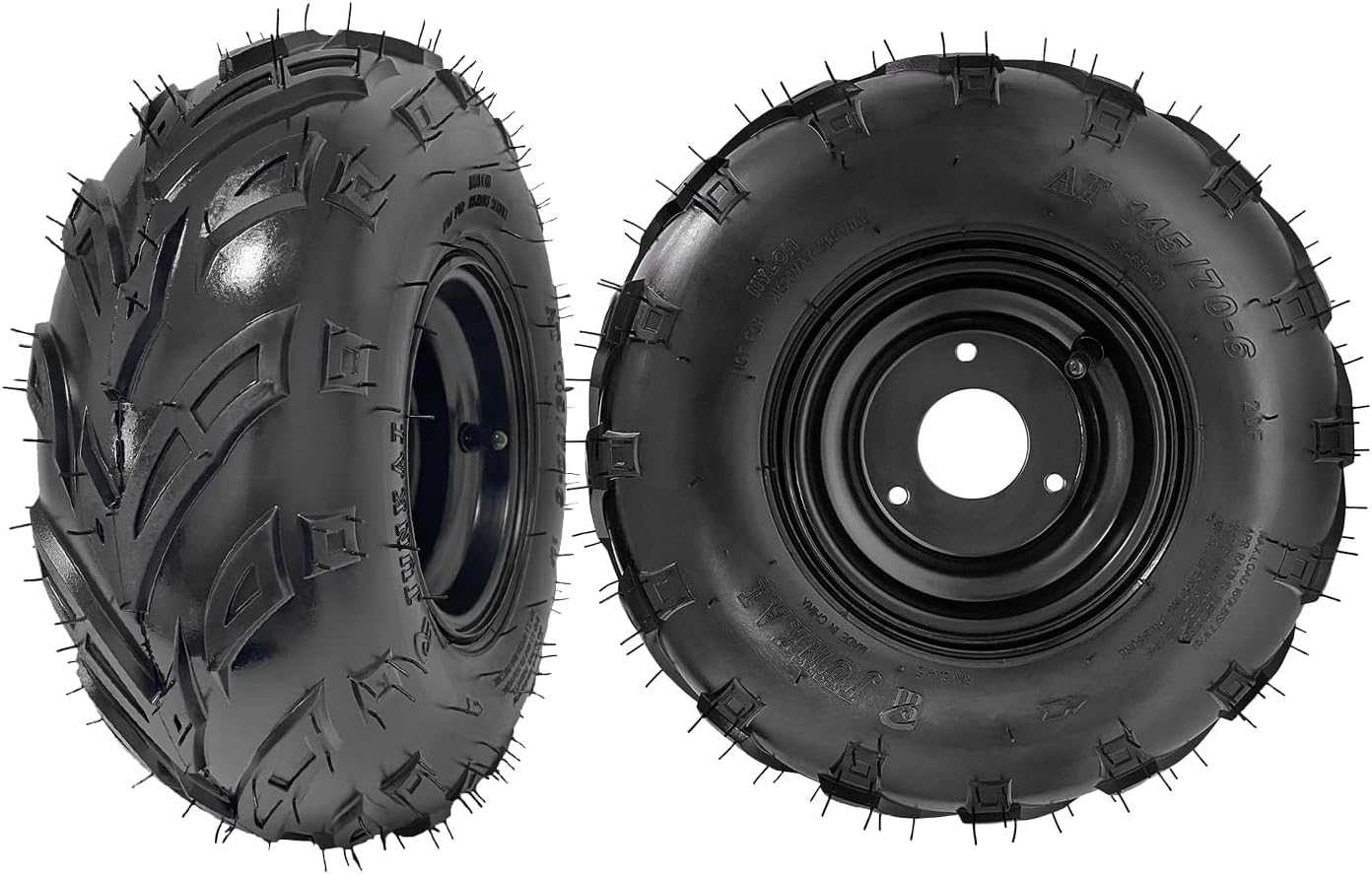 145/70-6 Tires Wheels with Rim ATV Go-Kart Mini Bike ATV Lawn Tires