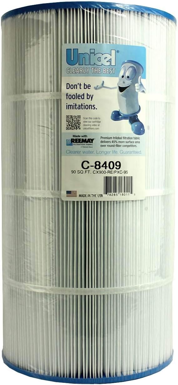 Unicel C-8409 90 Square Foot Media Replacement Pool Filter Cartridge with 174 Pleats, Compatible with Hayward Pool Products, Sta-Rite, and Waterway (4 Pack)