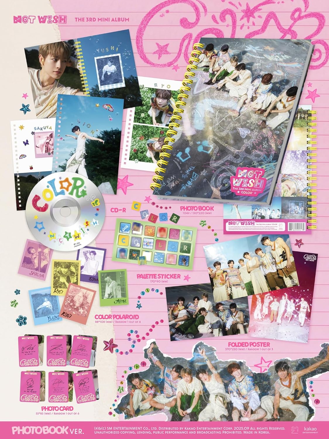 N'CT W'ISH COLOR 3rd Mini Album with Tracking Sealed (3 Version Set(Photobook+1Jewel+Surf))