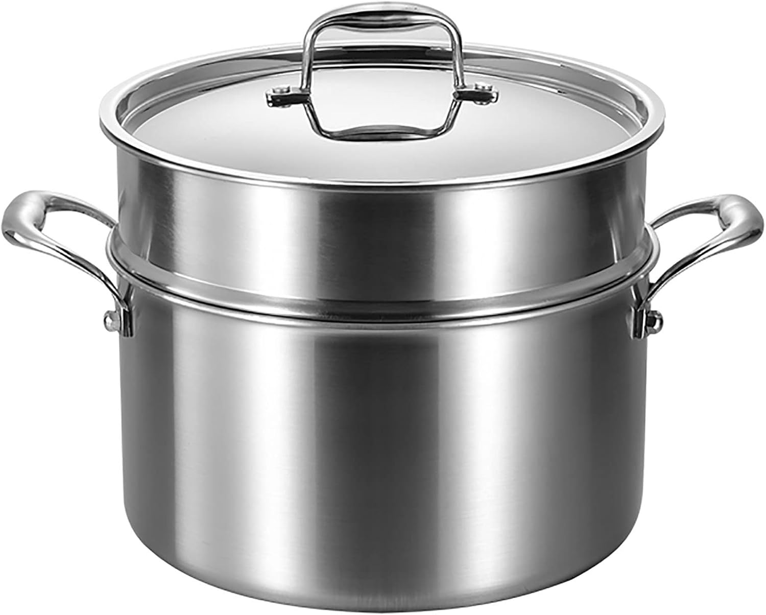 Steamer Pot Soup Pot 316L Stainless Steel Steamer,5-Layer Composite Pot Body,Steamed Buns,Stewed Chicken Soup Cookware Pot Steamer Set/28Cm (28cm