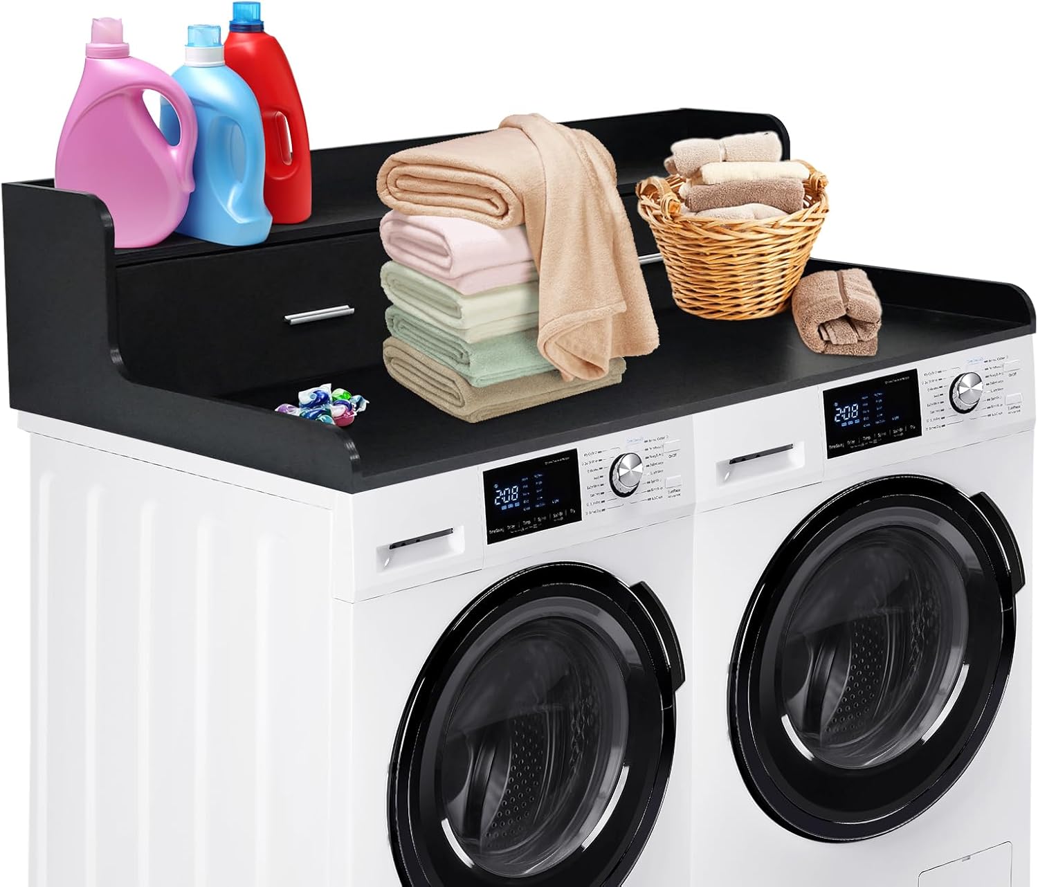 Washer Dryer Countertop, Wood Laundry Countertop with 2.75