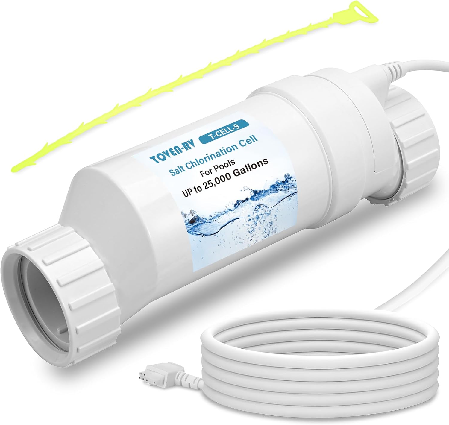 T-9 Salt Cell for In-Ground Swimming Pool Chlorination System Compatible with Hayward W3T-Cell-9 TurboCell Salt Chlorinator T-Cell-9, T-CELL-9-SWP Salt Systems, Up to 25,000 Gallons