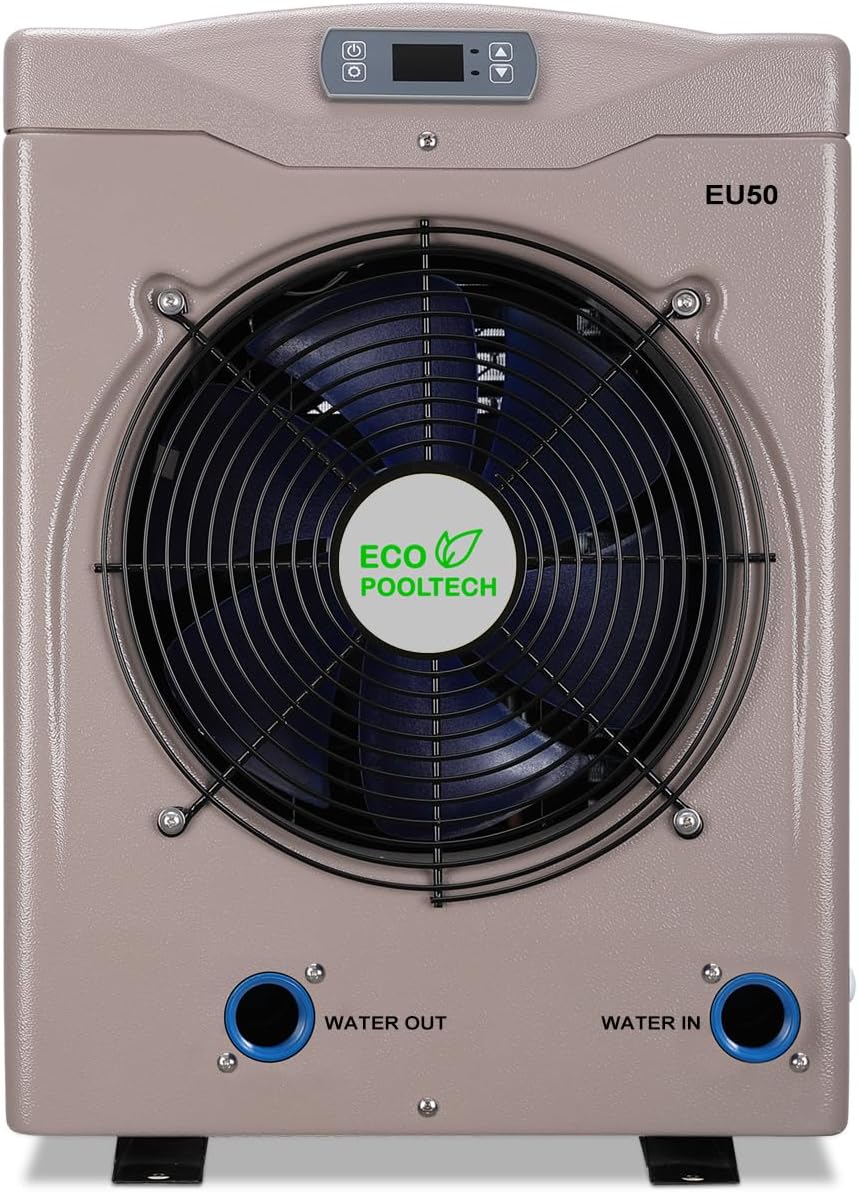 Heat Pump Pool Heaters EU50, Max 16184BTU, Electric Heater for Above Ground Pools Up to 5000gallons, Fits 8/11/15ft Pools Warmers,110V~120V/60Hz