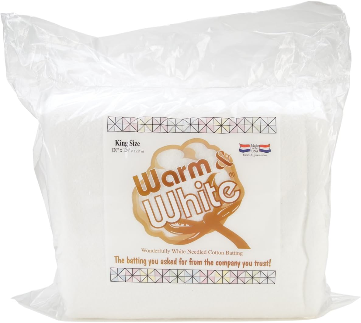 The Warm Company — Warm & White Cotton Batting — King Size 120