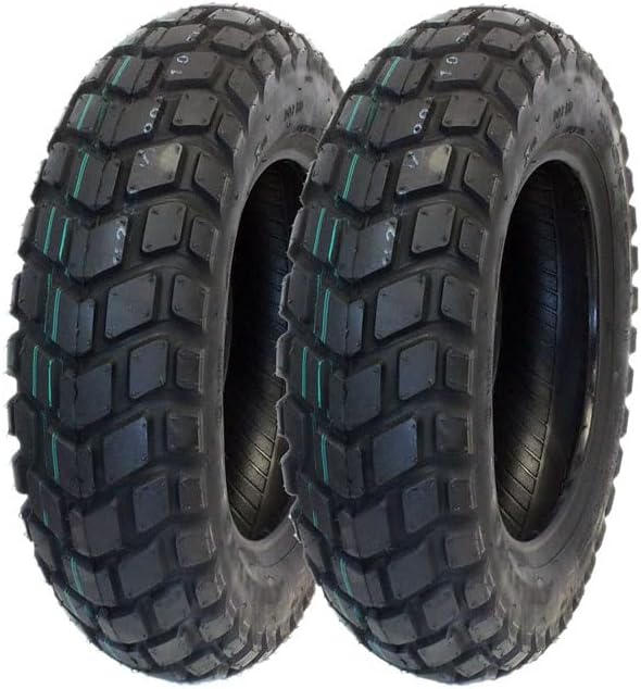 SET OF TWO: MMG Tire Size 120/90-10 (P126) Motorcycle Scooter Tubeless Type Front Rear