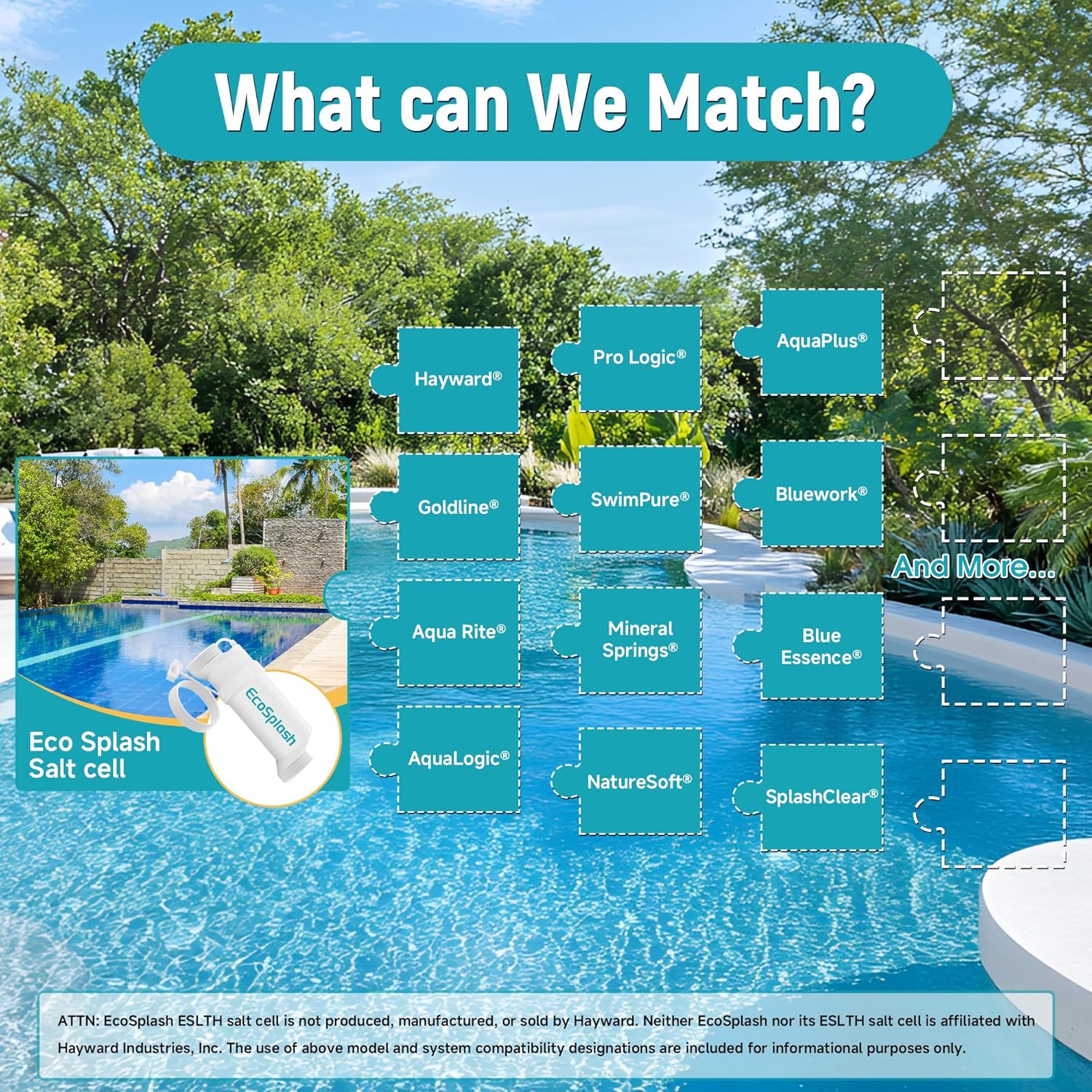 Salt Cell for Swimming Pool Salt Chlorine Generator Pool Salt Cell Replacement Fits for Hayward TurboCell W3T-Cell-9 BLW1T9H Chlorinator up to 25,000 Gallons