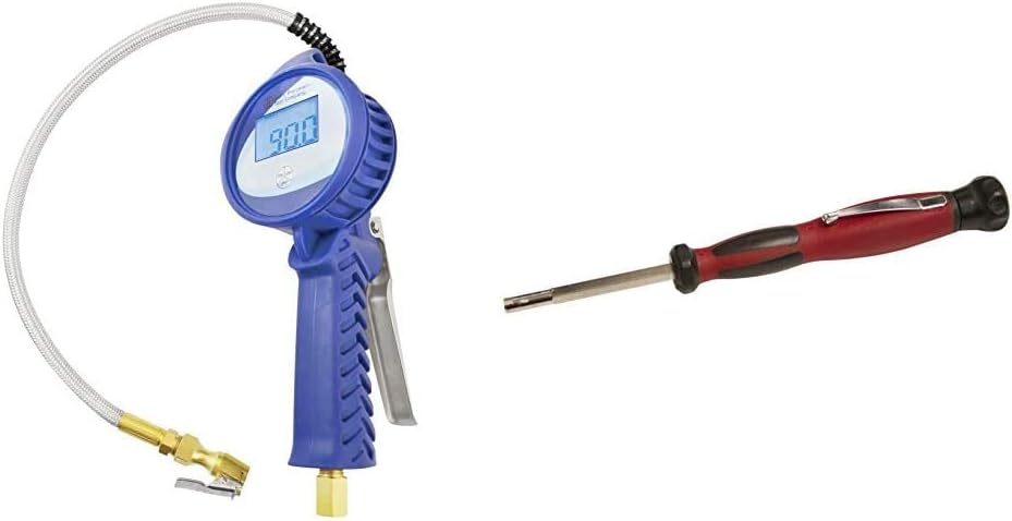 Astro Pneumatic Digital Tire Inflator + Lisle Valve Core Tool Bundle