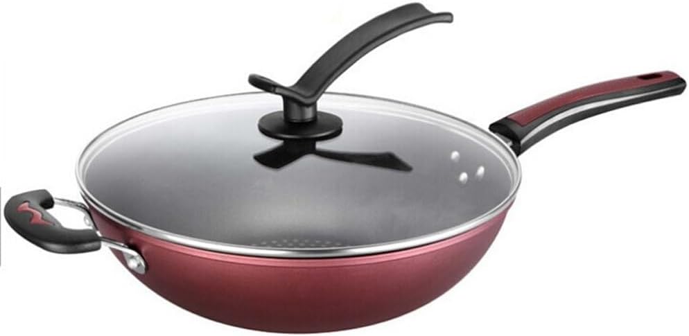 Iron Wok Large Handle Non-stick Gas Cooker Pan Kitchen Cookware Pot