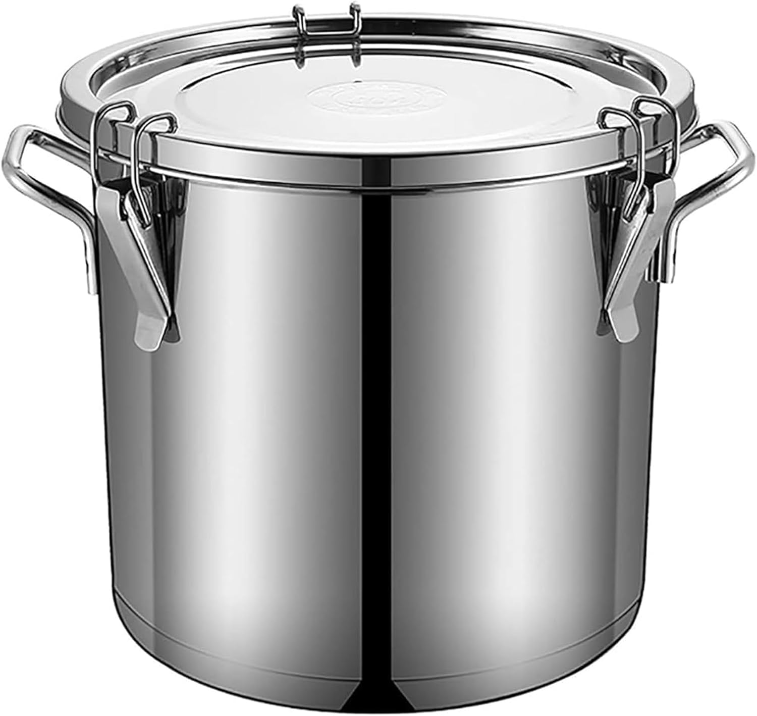 Large Stock Pot with Lid - 304 Stainless Steel Sealed Stock Pot - Double-Layer Thickened Bucket with Lid for 24-Hour Heat Preservation - Large Capacity Kitchen Jar