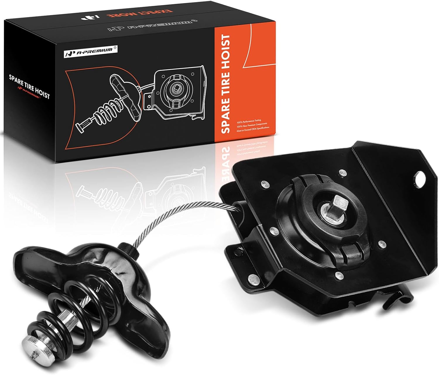 A-Premium Spare Tire Hoist Spare Tire Winch Carrier Compatible with Chevrolet Colorado 2015-2022 & GMC Canyon 2015-2022