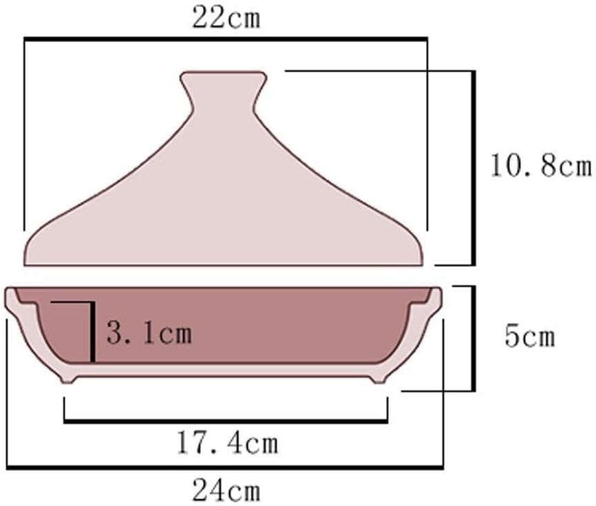 Ear Casserole Ceramic Saucepan, Heat-Resistant Spodumene Hot Pot, Steamed Rice, Seafood, Stew Cooking Pan for Gas, Microwave, and Oven Use(Red)