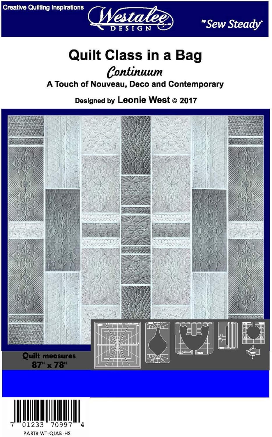 Sew Steady Quilt Class in A Bag-High Shank 4.5mm Notion, Clear