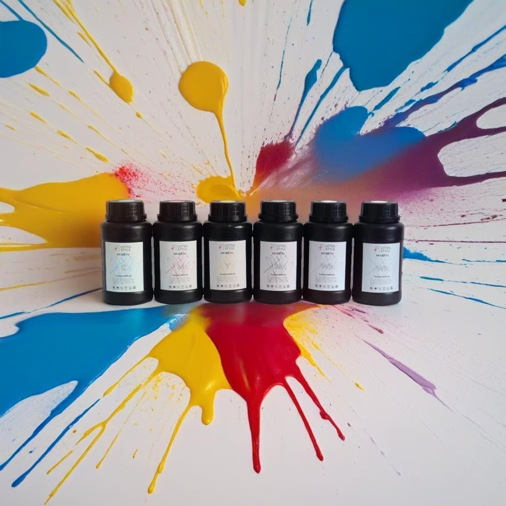 Premium Ultraviolet UV LED Ink Refill Direct to Substrate Direct to Film DTF for UV & UV DTF Printers Ink PRO (CMYK Wh, Medium)