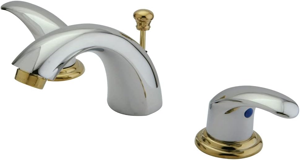 Kingston Brass KB6954LL Legacy Mini Widespread Lavatory Faucet with Pop-Up, Polished Chrome and Polished Brass