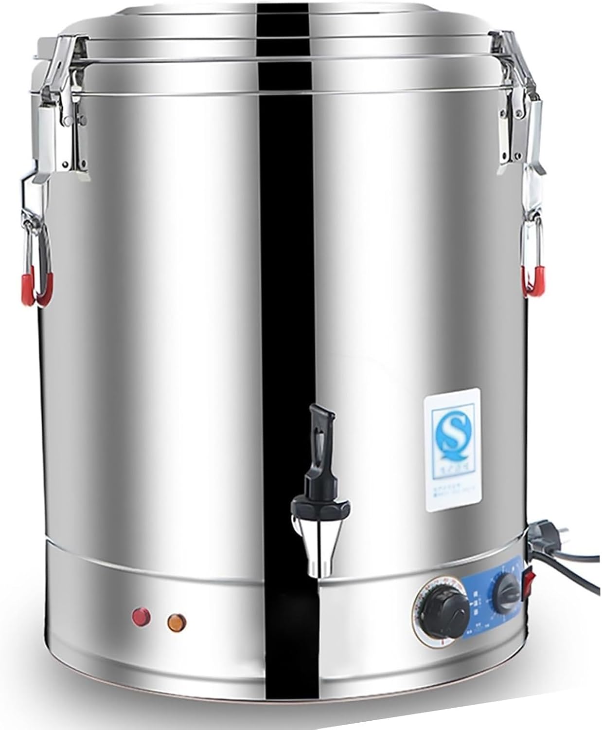 Stock Pot - Stainless Steel Commercial Large Capacity Catering Urn, Hot Water Boiler Dispenser, 30-110°C Temperature Control for Cafe, Office, Home(70L)