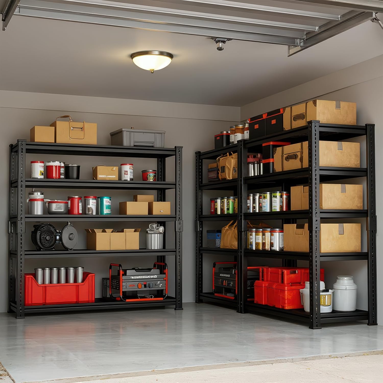 2200LBS Storage Shelving, 5 Tier Adjustable Storage Rack, Heavy Duty Garage Shelves for Kitchen Pantry Kitchen