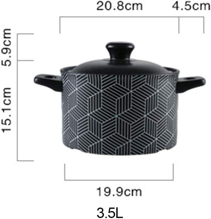 Casserole - Cooker Household Ceramic Soup Pot Small Gas Fire(3.5L)