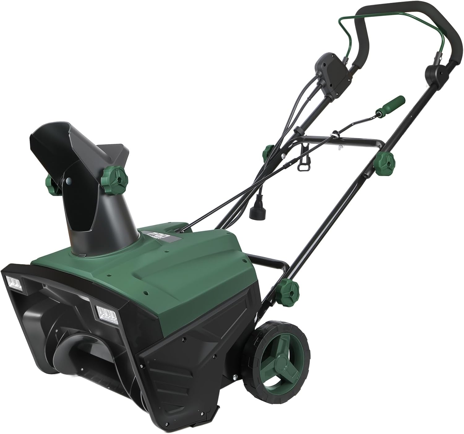 Prostormer Electric Snow Blower with Dual LEDs & 180° Chute, 20-Inch Clearing Path, 15-Amp Motor Blowing Machine for Snow Removal from Driveway, Sidewalk, and Patio