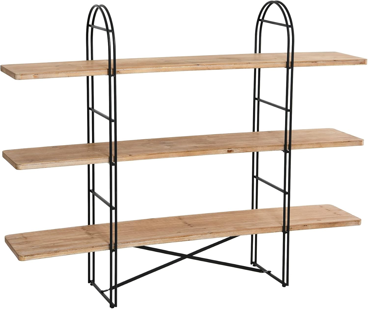 Main + Mesa Eitri Wood and Metal Adjustable Shelving Unit, Driftwood