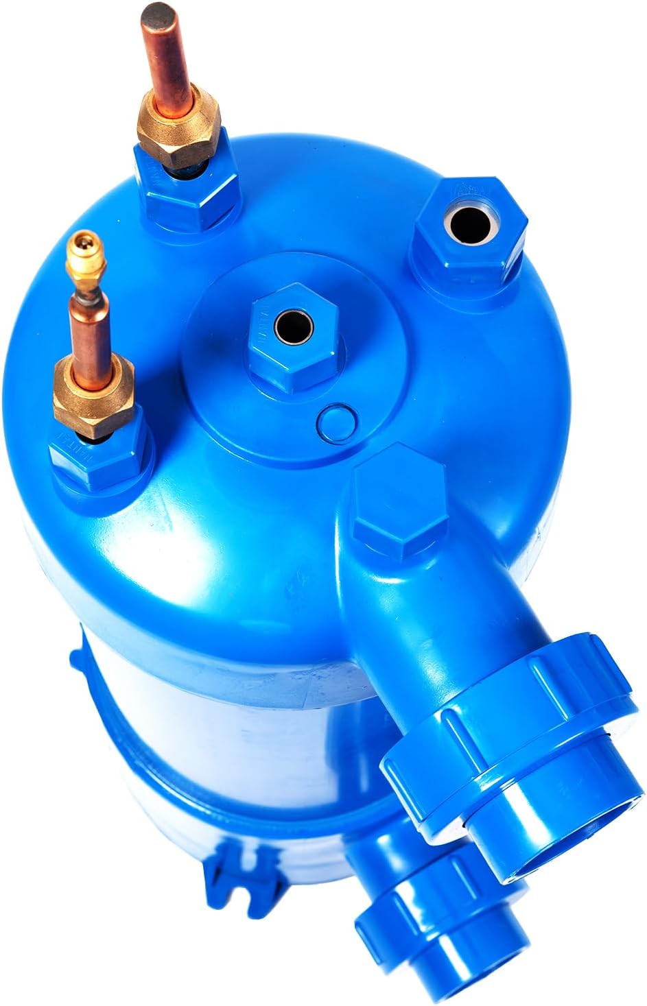 Pool Heat Exchanger 58 kBtu Pure Titanium Tube PVC Shell for Swimming Pool Heat Pump Solar Spa Heating and Cooling