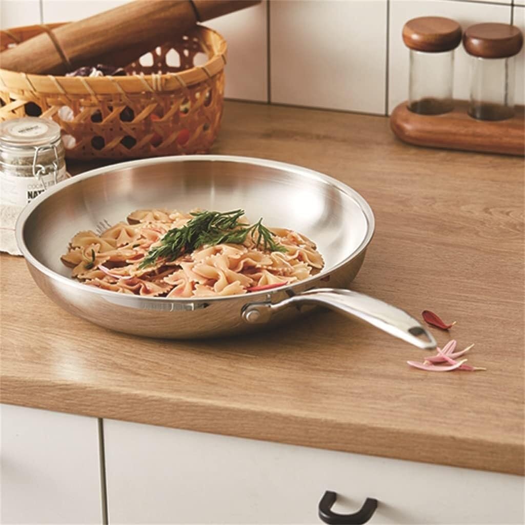Cooking Pot, Frying Pan,Non-Stick Frying Pan Fried Steak 304 Stainless Steel Pan Skillet Egg Gas Stove Cooker Oven