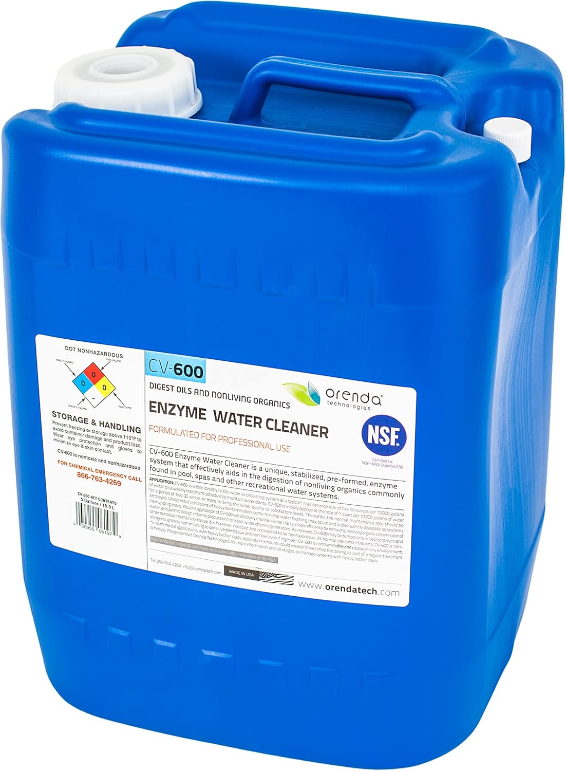 Orenda Technologies CV-600 Enzyme Pool Water Cleaner (5 gal)