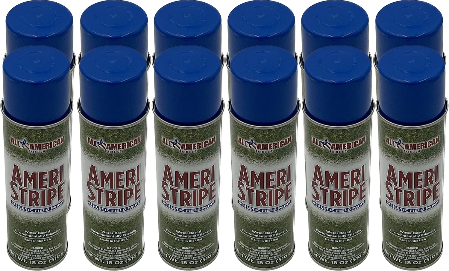 Royal Blue Athletic Field Marking Spray Paint - 1 Case Pack (12 Cans) 18 oz of Paint per Can