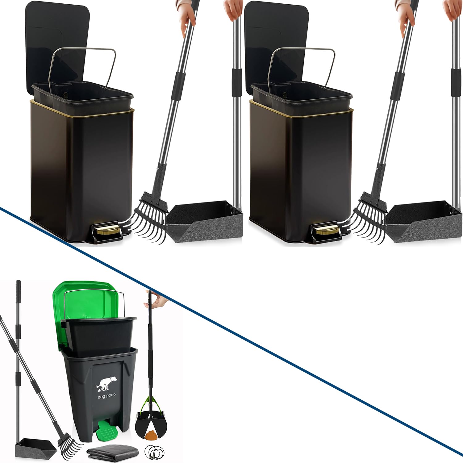 Yatmung 12 Pack - Dog Poop Trash Can Outside