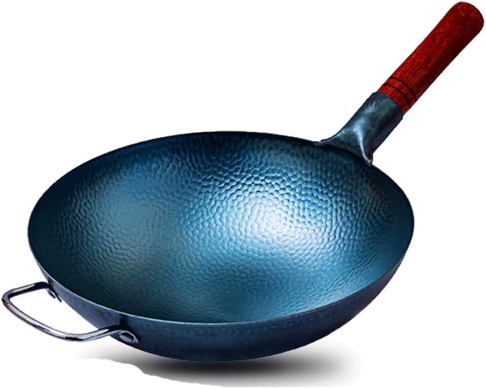 Handmade Iron Pot Non-stick Cast Detachable Wooden Handle Kitchen Household Cookware