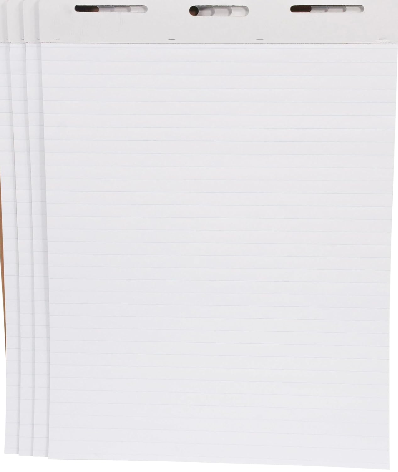 School Smart Ruled Easel Pads, 27 x 34 Inches, 50 Sheets, White, Pack of 4