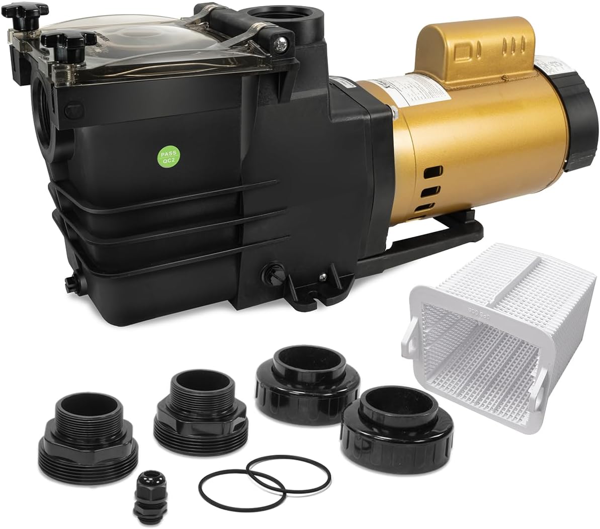 XtremepowerUS 1HP Dual Speed Pool Pump for Above/In-Ground Swimming Pool Pump High Flow 2