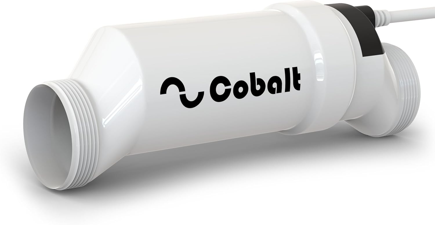 Cobalt 13-Blade Salt Cell Replacement – Compatible with 40,000-Gallon Pool Systems – 15-Foot Cord – Titanium Plate Construction